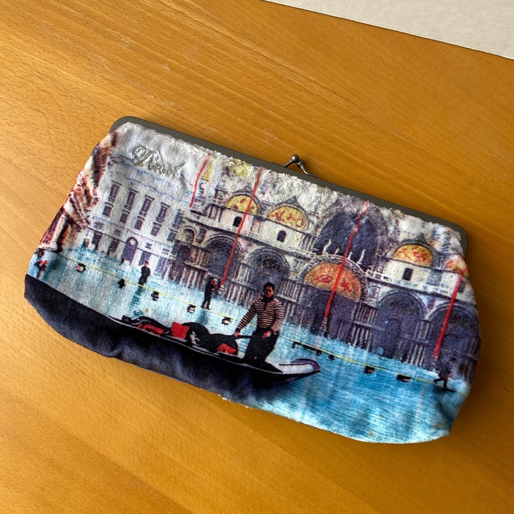 Vintage diesel velvet clutch